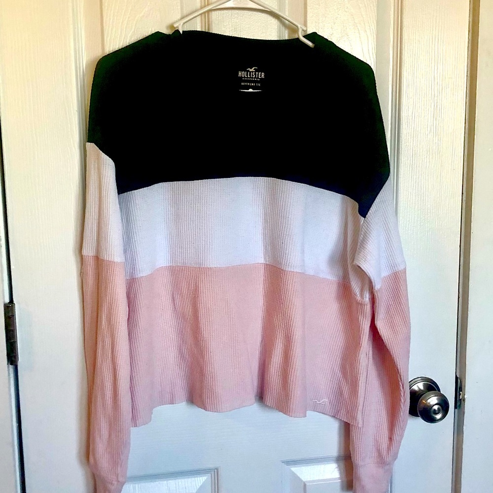 Hollister striped boyfriend T